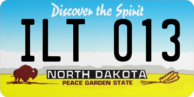 ND license plate ILT013