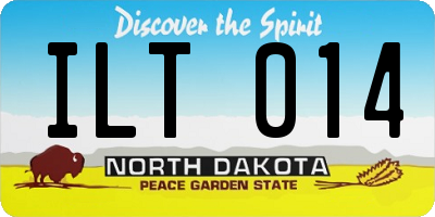 ND license plate ILT014