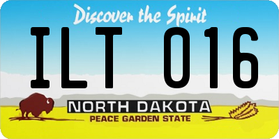 ND license plate ILT016