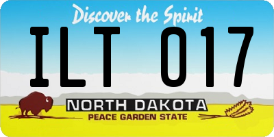 ND license plate ILT017