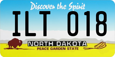 ND license plate ILT018