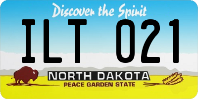 ND license plate ILT021