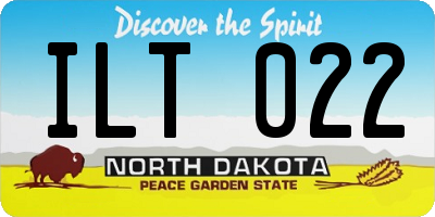 ND license plate ILT022