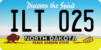 ND license plate ILT025