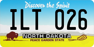 ND license plate ILT026
