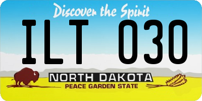 ND license plate ILT030