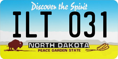 ND license plate ILT031