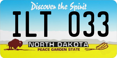 ND license plate ILT033