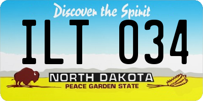 ND license plate ILT034
