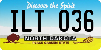 ND license plate ILT036