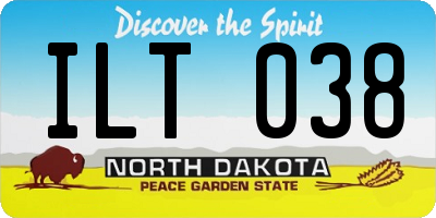 ND license plate ILT038
