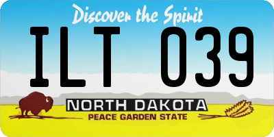 ND license plate ILT039