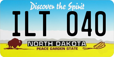 ND license plate ILT040
