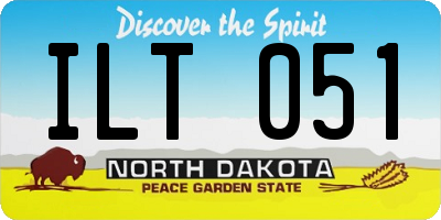 ND license plate ILT051