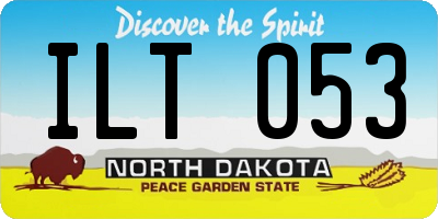 ND license plate ILT053