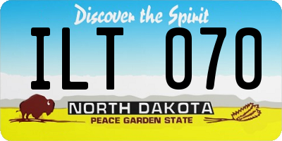 ND license plate ILT070