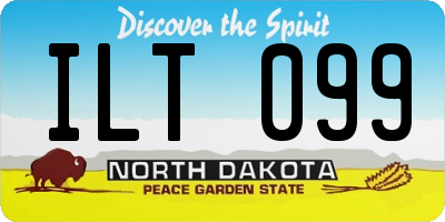 ND license plate ILT099
