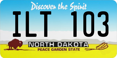 ND license plate ILT103
