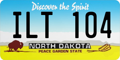 ND license plate ILT104
