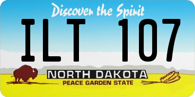 ND license plate ILT107