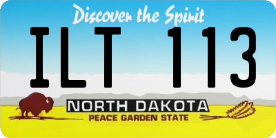 ND license plate ILT113