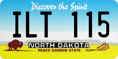 ND license plate ILT115
