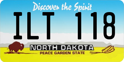 ND license plate ILT118