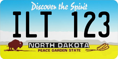 ND license plate ILT123