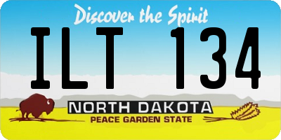 ND license plate ILT134