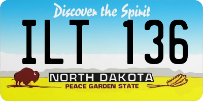ND license plate ILT136
