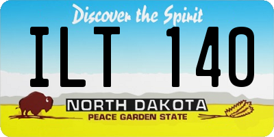 ND license plate ILT140