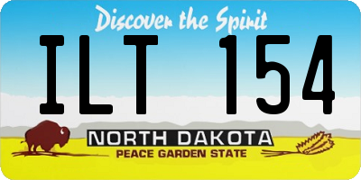 ND license plate ILT154