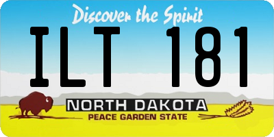 ND license plate ILT181
