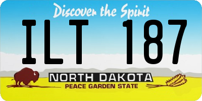 ND license plate ILT187
