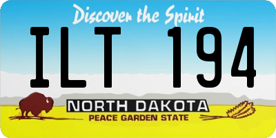 ND license plate ILT194