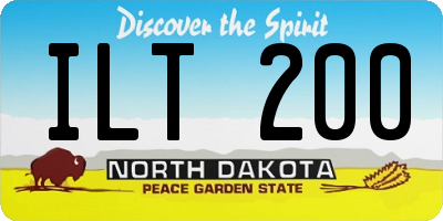 ND license plate ILT200