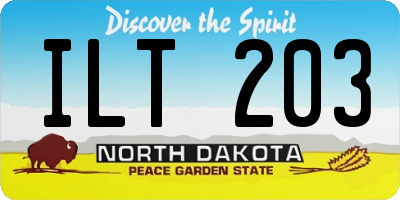 ND license plate ILT203