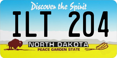 ND license plate ILT204