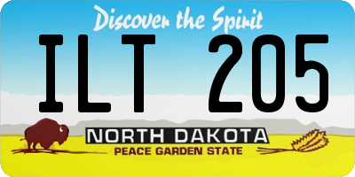 ND license plate ILT205