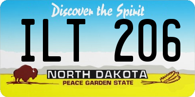 ND license plate ILT206