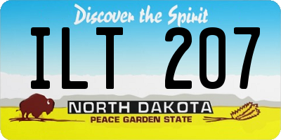 ND license plate ILT207