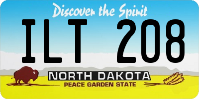 ND license plate ILT208