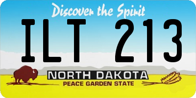 ND license plate ILT213