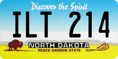 ND license plate ILT214