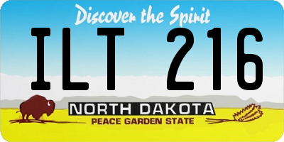 ND license plate ILT216