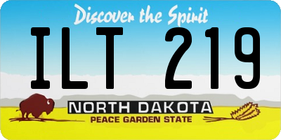 ND license plate ILT219