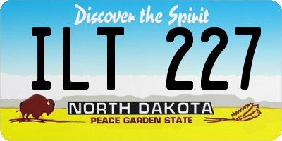 ND license plate ILT227