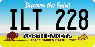ND license plate ILT228