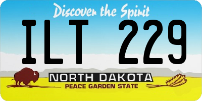 ND license plate ILT229