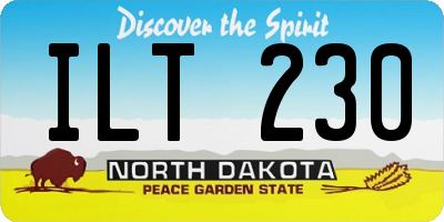 ND license plate ILT230